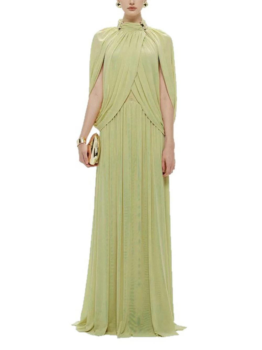 Modphy Chic Draped Maxi Dress Women Elegant Flutter Sleeve Turtleneck Patchwork Long Dresses 2026 Lady New Evening Party Gowns
Modphy Chic Draped Maxi Dress Women Elegant Flutter Sleeve Turtleneck Patchwork Long Dresses 2026 Lady New Evening Party Gowns