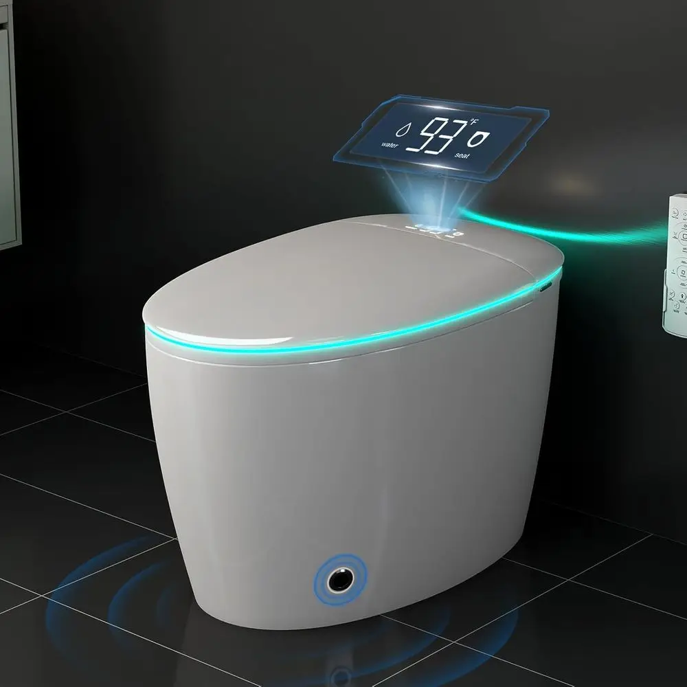 Smart Toilet with Bidet Built-in, oam Shield Anti-Splash, Auto Open/Close Lid & lush, TanklElongated Toilets with Heated Seat, W
Smart Toilet with Bidet Built-in, oam Shield Anti-Splash, Auto Open/Close Lid & lush, TanklElongated Toilets with Heated Seat, W