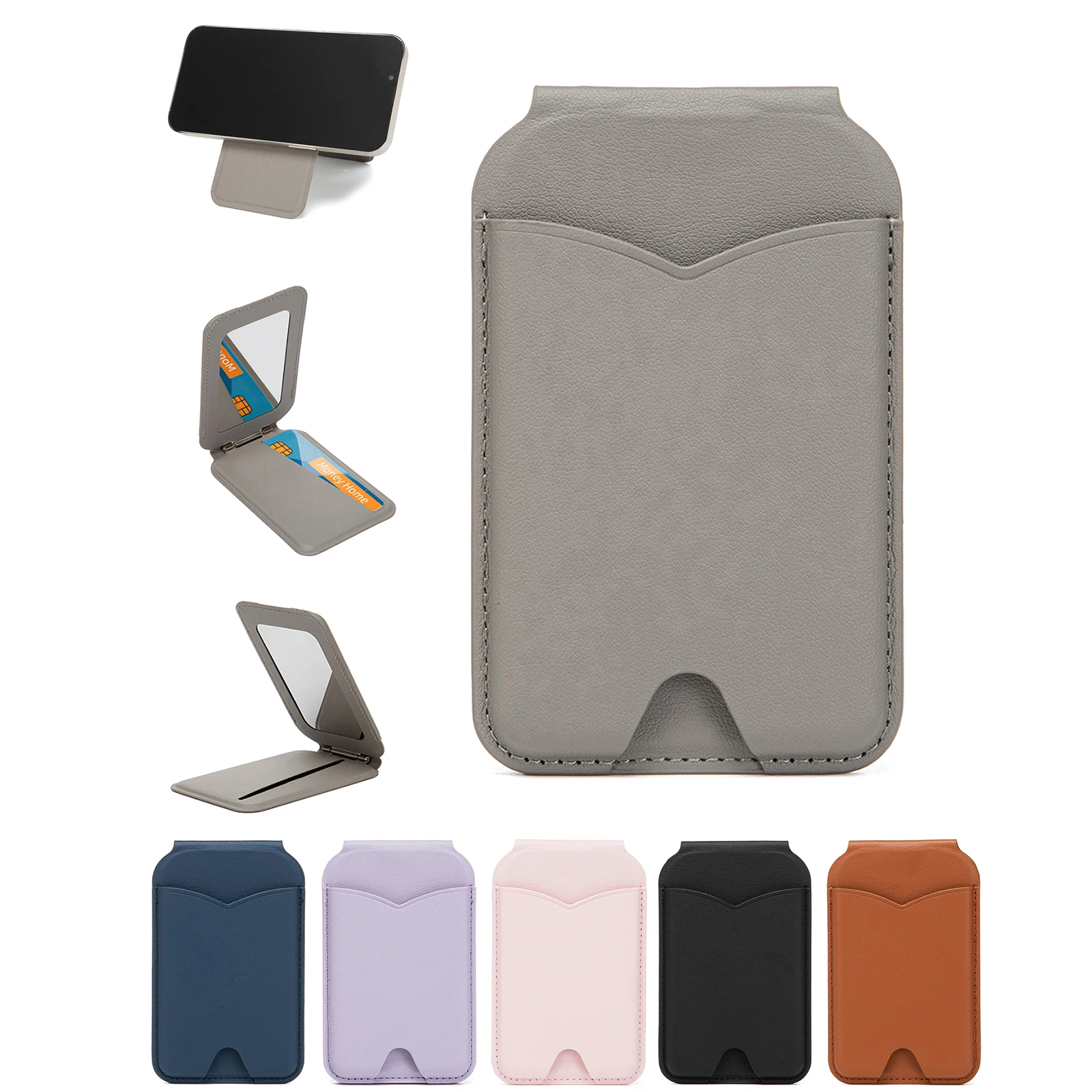 MagSafe Wallet Case - Adjustable Stand with Mirror Leather RFID 4 Credit Card Holder Compatible with Apple iphone 16/15/14/13/12
MagSafe Wallet Case - Adjustable Stand with Mirror Leather RFID 4 Credit Card Holder Compatible with Apple iphone 16/15/14/13/12