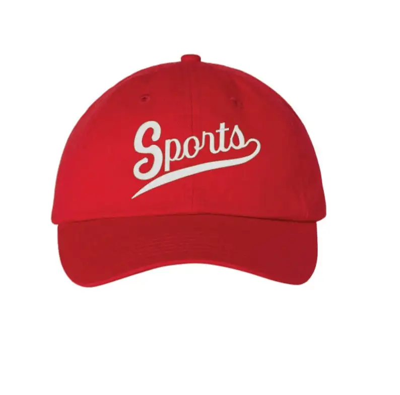 Sports Athletic Script Baseball Dad Hat Red Embroidered Cap Customized Thread Monogramming Available
Sports Athletic Script Baseball Dad Hat Red Embroidered Cap Customized Thread Monogramming Available