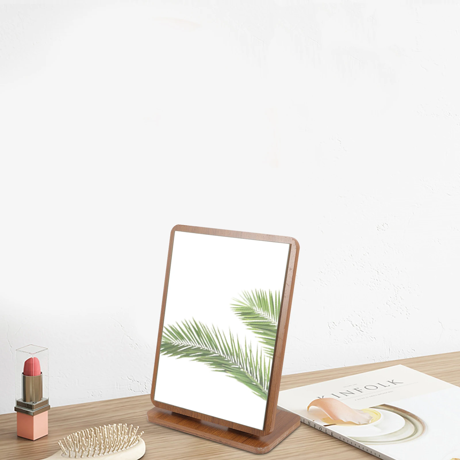 Try Wearing Makeup Glasses Mirror on Stand Office Desk Vanity for Bedroom Wood Decorative Tilting Tabletop
Try Wearing Makeup Glasses Mirror on Stand Office Desk Vanity for Bedroom Wood Decorative Tilting Tabletop