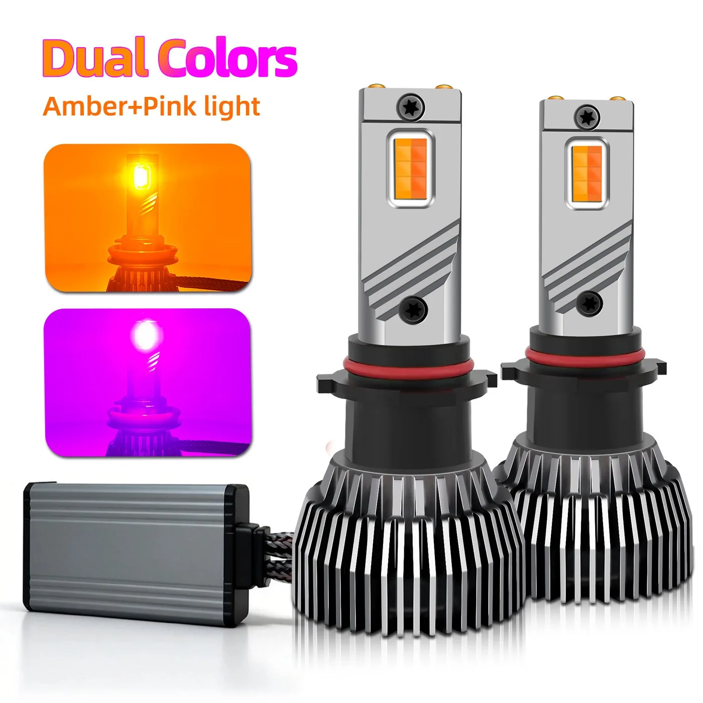 12V 60W Dual Color LED Headlight Bulbs H8 H9 H11 H16 HB3 HB4 9005 9006 2000K Amber 9500K Pink Purple Fog Lamp
12V 60W Dual Color LED Headlight Bulbs H8 H9 H11 H16 HB3 HB4 9005 9006 2000K Amber 9500K Pink Purple Fog Lamp