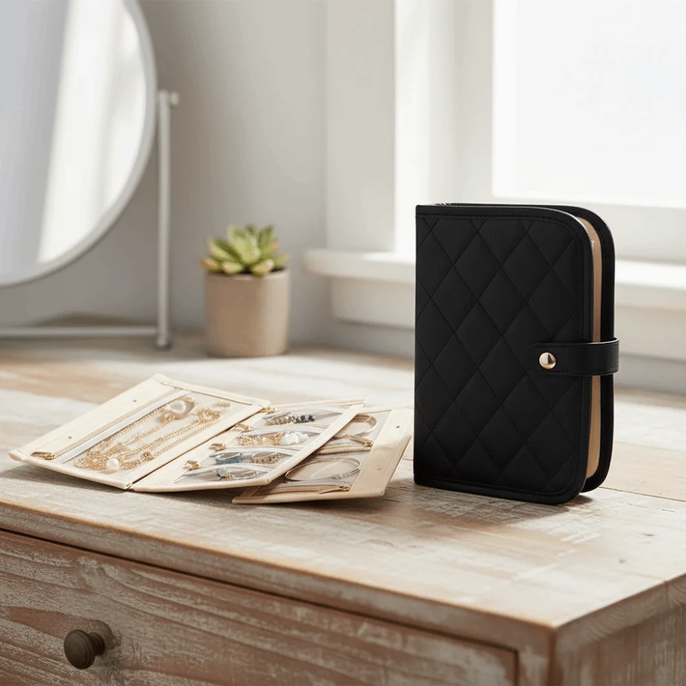 Fragrance Style Jewelry Storage Book PU Leather Large Capacity Necklace Organizer Bag Multi-layer Waterproof
Fragrance Style Jewelry Storage Book PU Leather Large Capacity Necklace Organizer Bag Multi-layer Waterproof