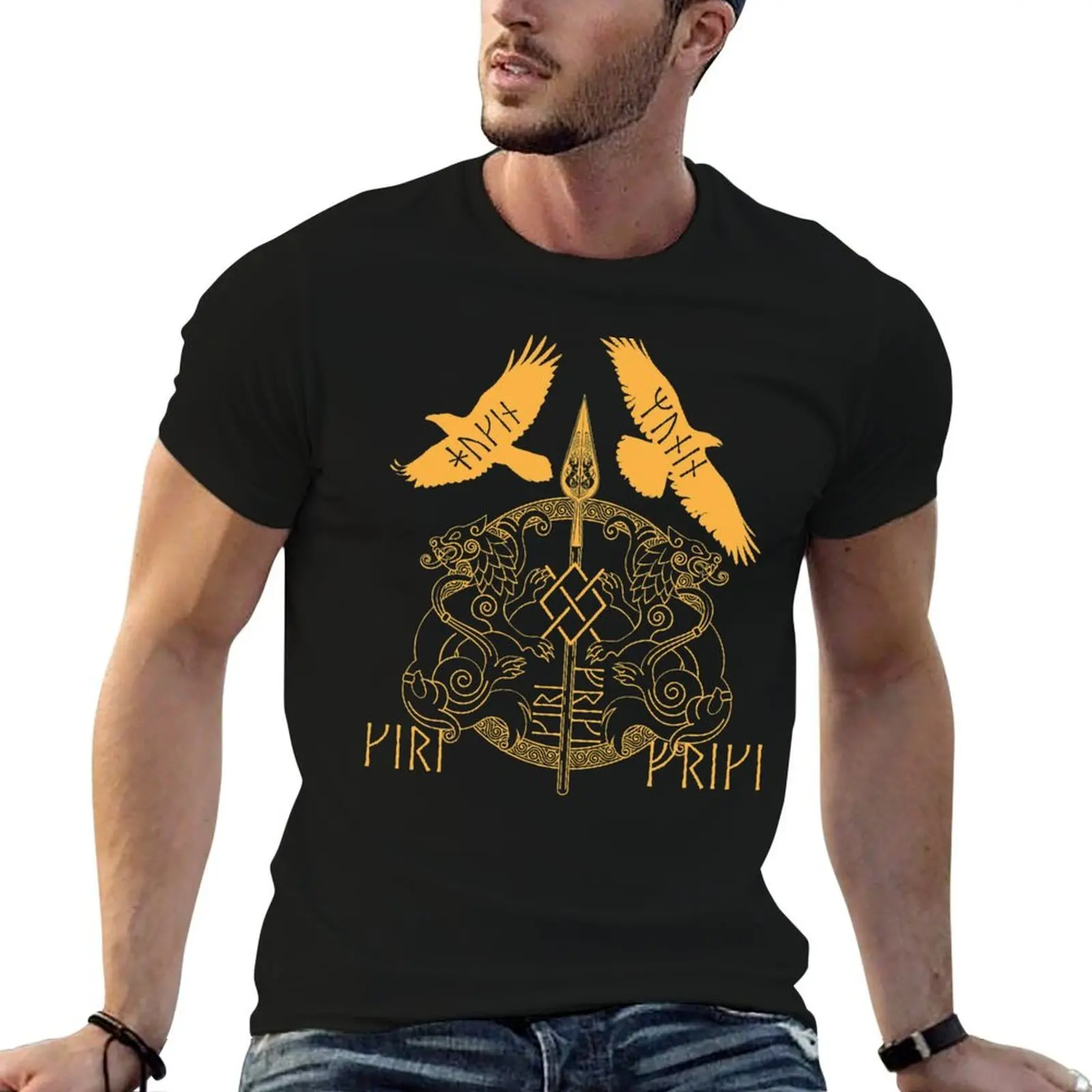 Odin Gungnir T-Shirt cotton Muninn Runes man Norse Huginn shirt Geri t Spear Mythology Freki of
Odin Gungnir T-Shirt cotton Muninn Runes man Norse Huginn shirt Geri t Spear Mythology Freki of