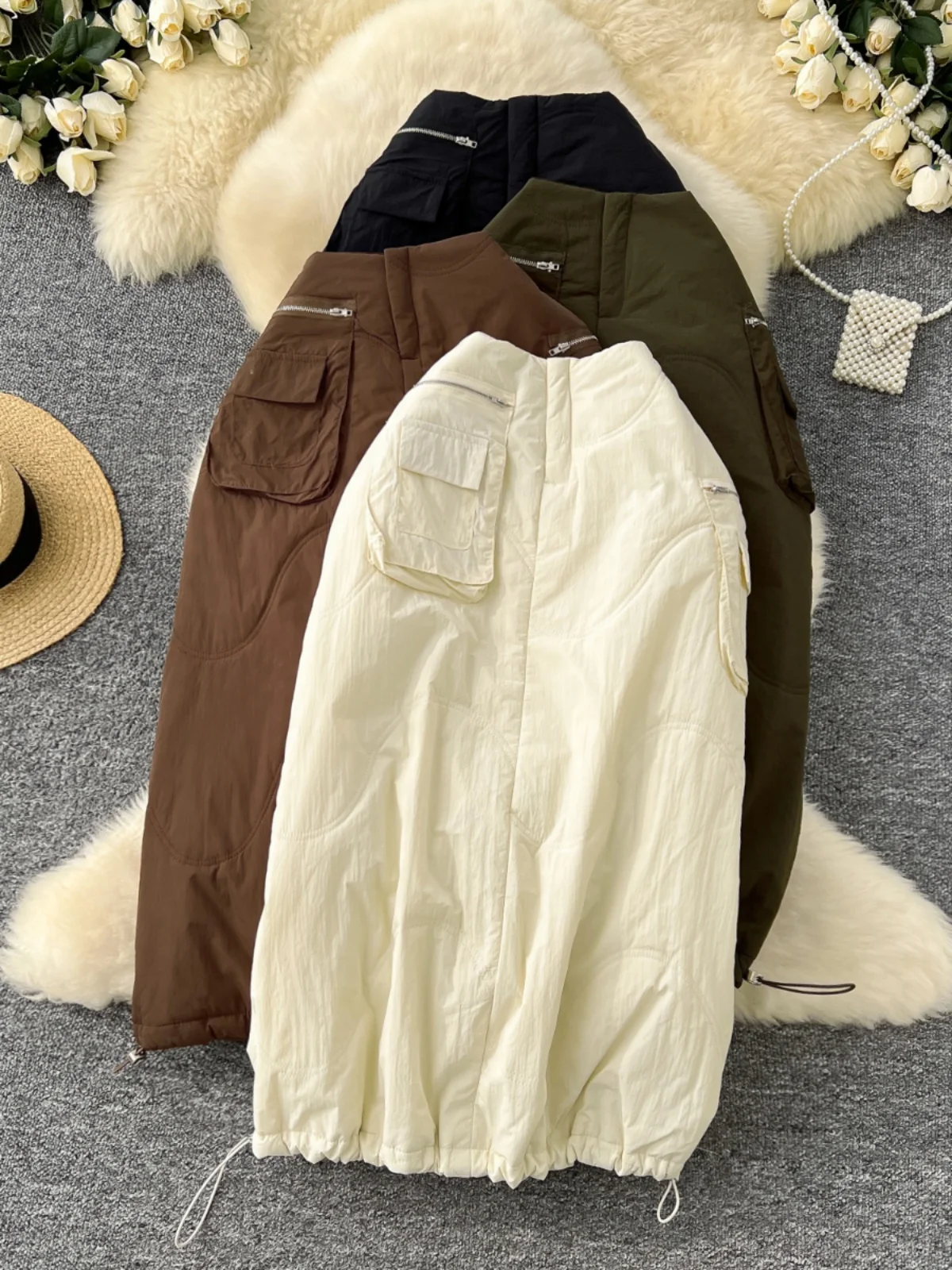 Winter 2024 Thick High Waist Workwear Midi Skirt Women's Design Slimming A-Line Drawstring Skirt Korean Style Commute
Winter 2024 Thick High Waist Workwear Midi Skirt Women's Design Slimming A-Line Drawstring Skirt Korean Style Commute