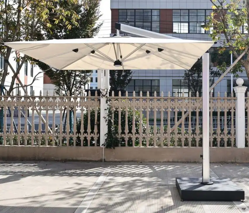 High-quality Large Aluminum Outdoor Cantilever Parasol Latest Design Hotel Resort Anodized Courtyard Umbrella 3 * 3 Meters Squar
High-quality Large Aluminum Outdoor Cantilever Parasol Latest Design Hotel Resort Anodized Courtyard Umbrella 3 * 3 Meters Squar