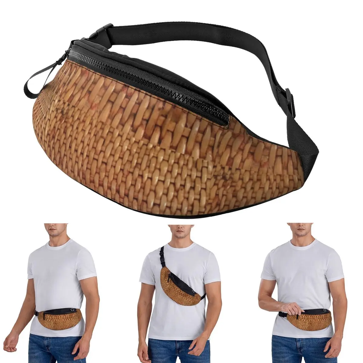 Crossbody Waist Bag Braided Rattan Wood Wicker Men Women Fanny Pack Travel Running Money Phone Pouch
Crossbody Waist Bag Braided Rattan Wood Wicker Men Women Fanny Pack Travel Running Money Phone Pouch