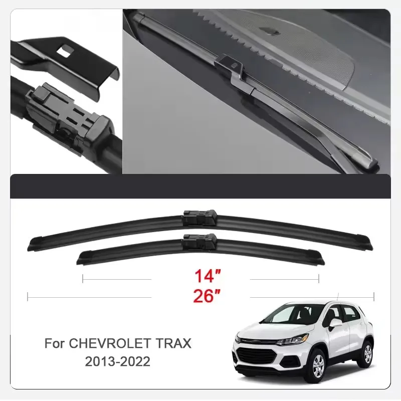 2PCS Car Wiper Blades for CHEVROLET TRAX 13-26,Front Windscreen Windshield Double Rubber Car Accessories
2PCS Car Wiper Blades for CHEVROLET TRAX 13-26,Front Windscreen Windshield Double Rubber Car Accessories 