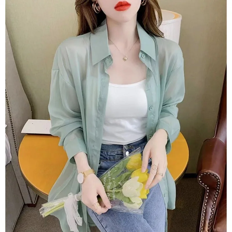 2024 Women's Clothing Women Shirt Summer New Chiffon Shirt Temperament Sunscreen Clothes Loose cardigan Thin Coat Blouses Shirts
2024 Women's Clothing Women Shirt Summer New Chiffon Shirt Temperament Sunscreen Clothes Loose cardigan Thin Coat Blouses Shirts