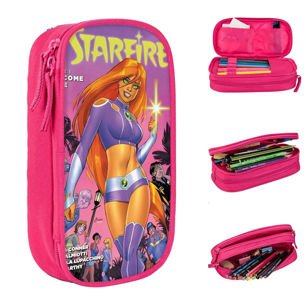 Пеналы для супергероев Starfire Princess Koriand'r, сумки-держатели для ручек, студенческие большие пеналы для хранения, школьные пеналы на молнии
Пеналы для супергероев Starfire Princess Koriand'r, сумки-держатели для ручек, студенческие большие пеналы для хранения, школьные пеналы на молнии