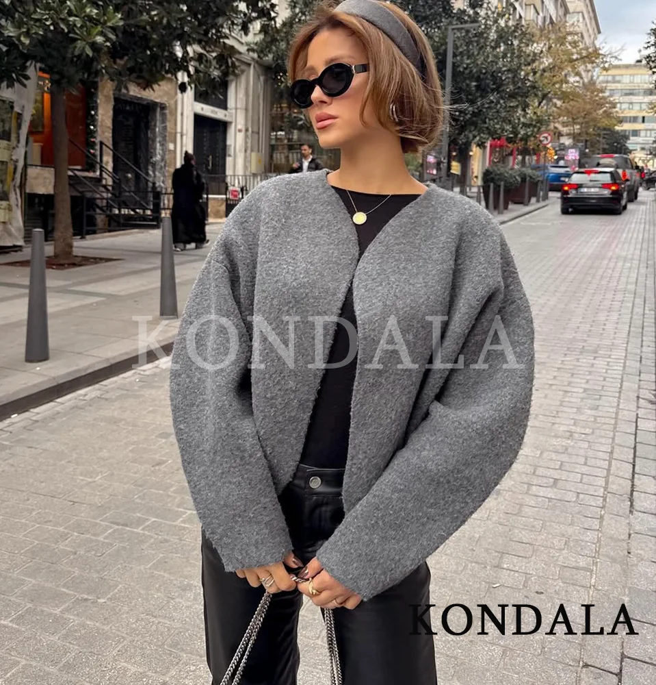 KONDALA Trendy Elegant Knitted Jacket Women Spring Fall High Street Grey Jacket 2026 Fashion Casual Chic Female Vintage Jacket
KONDALA Trendy Elegant Knitted Jacket Women Spring Fall High Street Grey Jacket 2026 Fashion Casual Chic Female Vintage Jacket