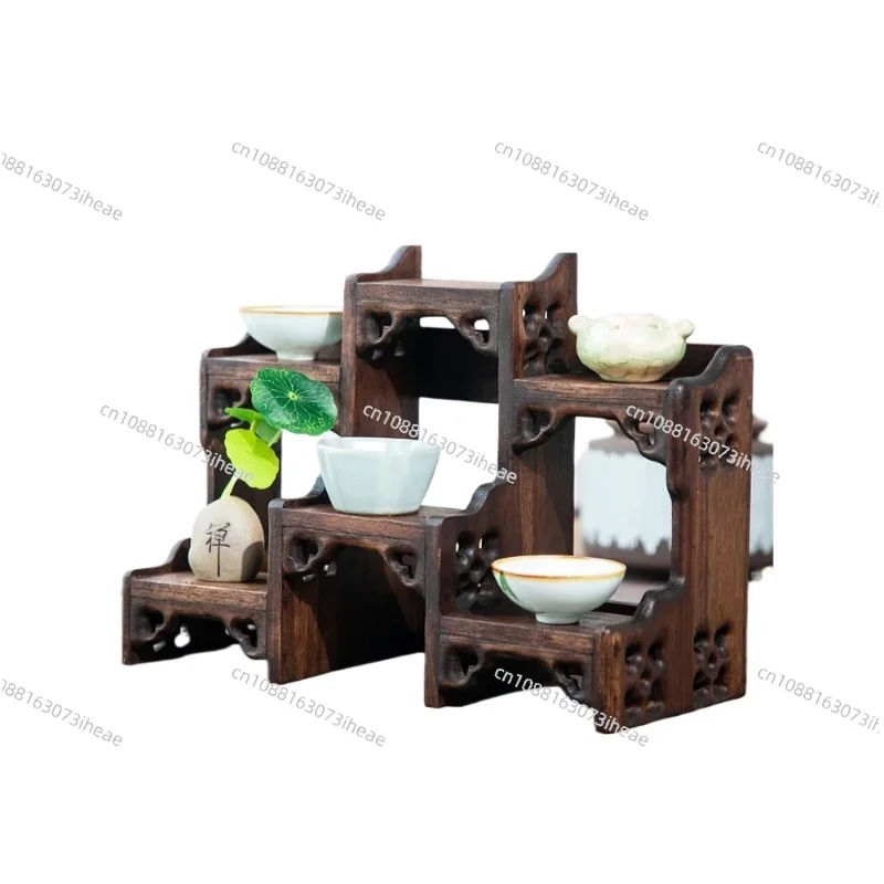 Retro Desktop Chinese Style Small Antique Shelf Solid Wood Duobao Pavilion Teapot Shelf Tea Set Shelf
Retro Desktop Chinese Style Small Antique Shelf Solid Wood Duobao Pavilion Teapot Shelf Tea Set Shelf