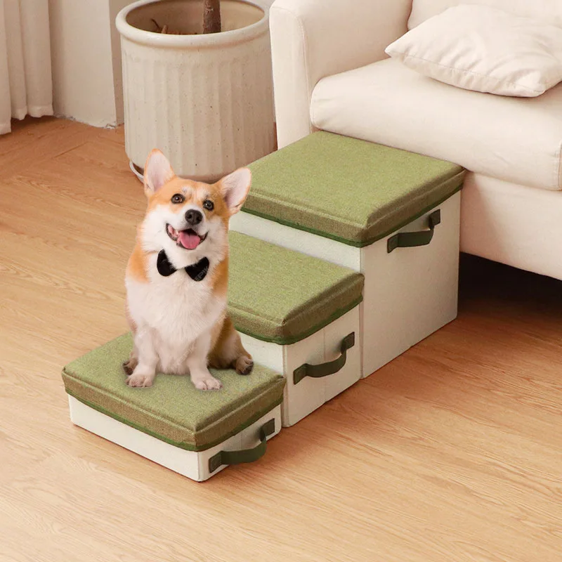 3-Tier Foldable Pet Stairs with Storage Boxes Ladder Dogs Pets Puppy Stairs Multifunctional Pet Ramp for Bed & Sofa Dog Supplies
3-Tier Foldable Pet Stairs with Storage Boxes Ladder Dogs Pets Puppy Stairs Multifunctional Pet Ramp for Bed & Sofa Dog Supplies
