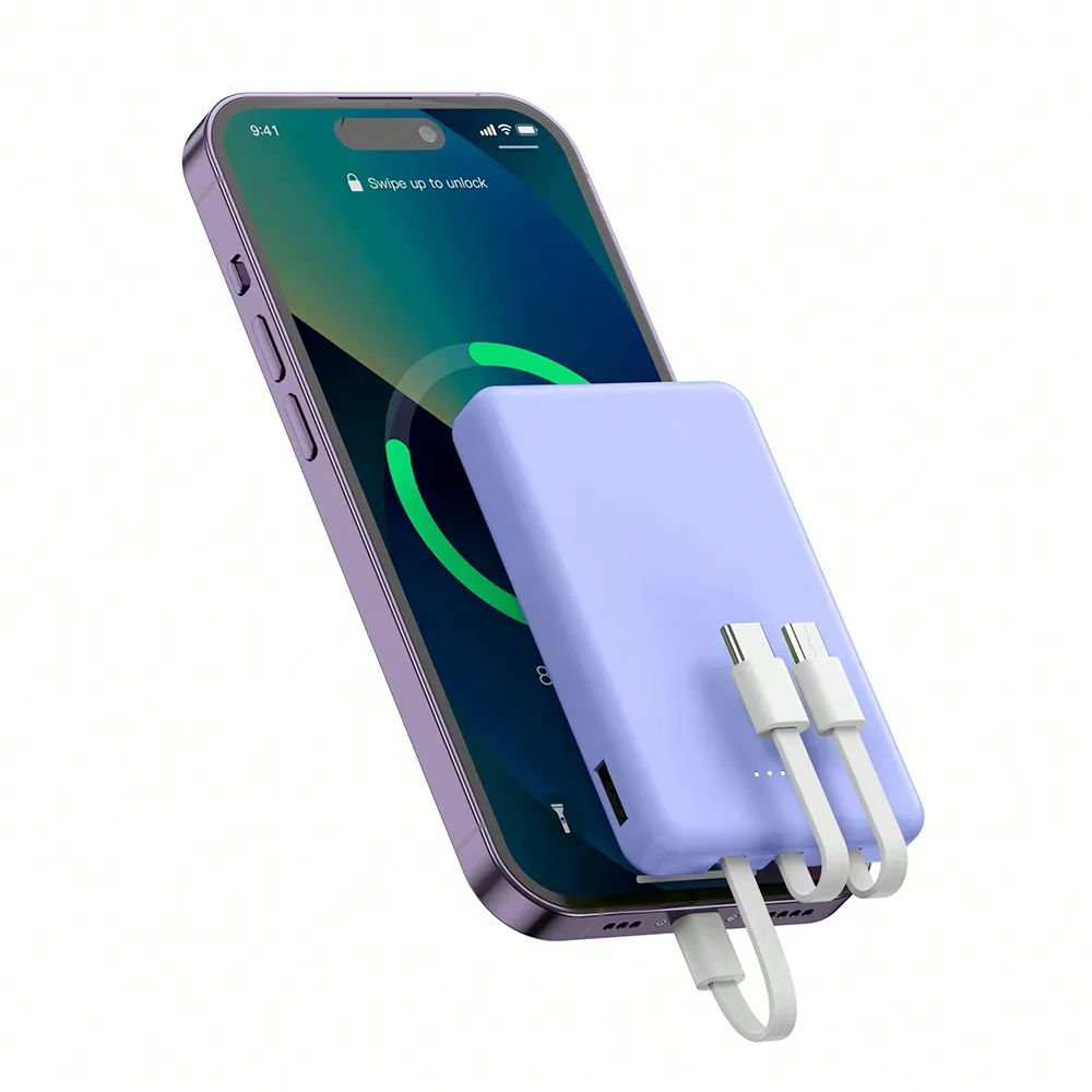 Mini Portable Mobile Phone Power Bank Charger 5000mAh, Input Type-C, USB C Block,4-USB Output Built-In Type-C Cable, Micro Cable, Suitable For IOS Cable Charging, USB-A Output Interface, For IOS And Other Series Compatible With Most Electronic Products On
Mini Portable Mobile Phone Power Bank Charger 5000mAh, Input Type-C, USB C Block,4-USB Output Built-In Type-C Cable, Micro Cable, Suitable For IOS Cable Charging, USB-A Output Interface, For IOS And Other Series Compatible With Most Electronic Products On