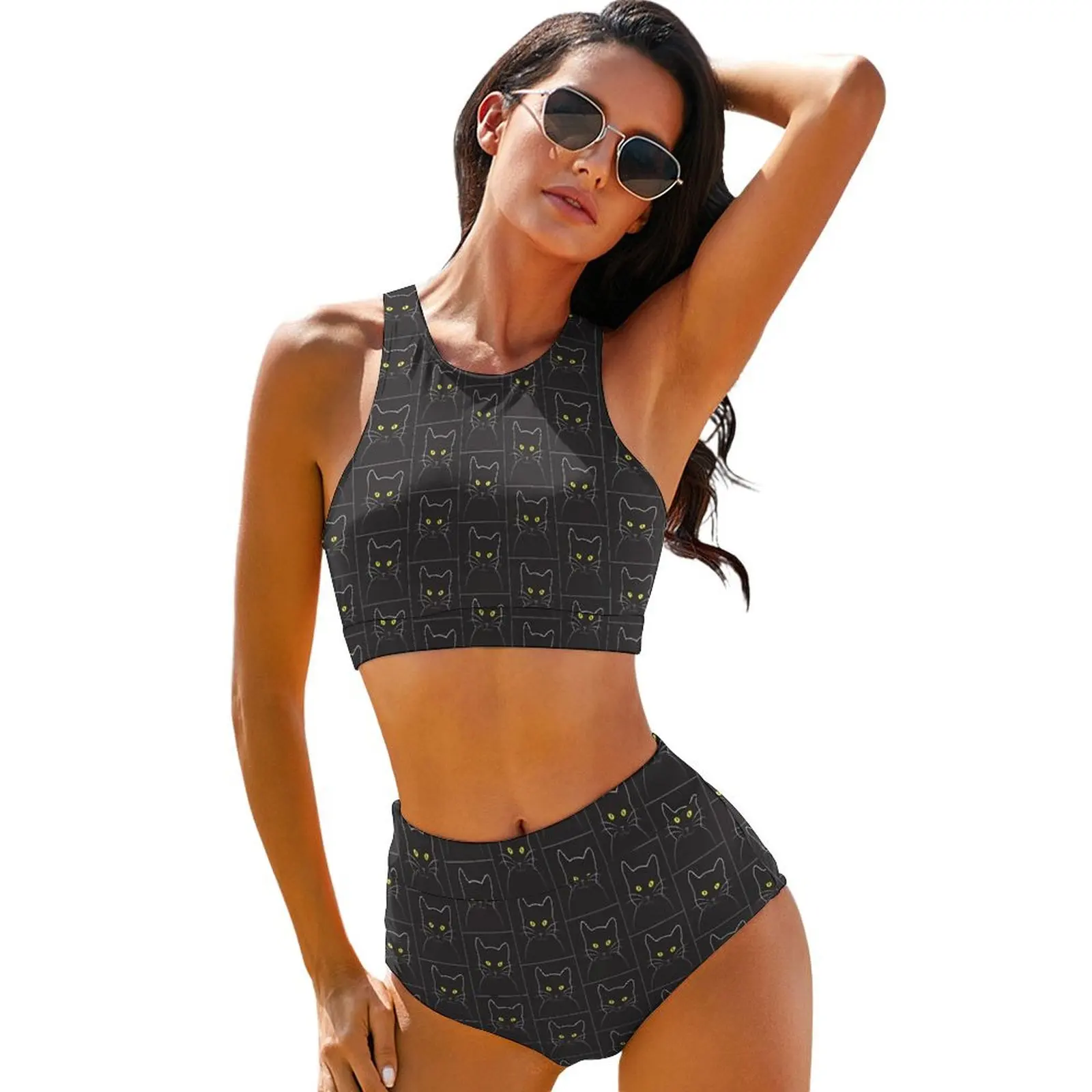 Black Magic Cat Bikini Swimsuit Sexy Cute Animal Print High Waist Bikini Set Women Classic Swimwear Push Up Custom Biquinis
Black Magic Cat Bikini Swimsuit Sexy Cute Animal Print High Waist Bikini Set Women Classic Swimwear Push Up Custom Biquinis