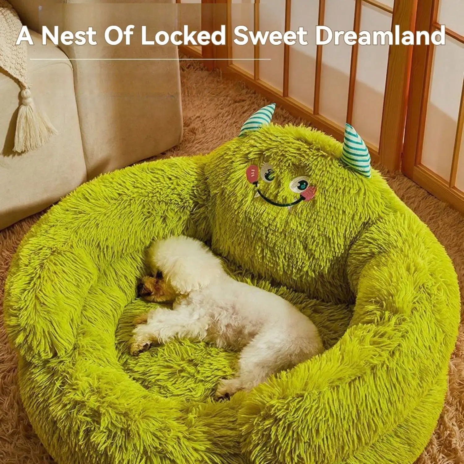 Calming Donut Bed Green Plush Anti-Anxiety Dog & Cat Bed for Pets Soft Indoor Cuddler Bed Fluffy Plush with Non-Slip Bottom
Calming Donut Bed Green Plush Anti-Anxiety Dog & Cat Bed for Pets Soft Indoor Cuddler Bed Fluffy Plush with Non-Slip Bottom