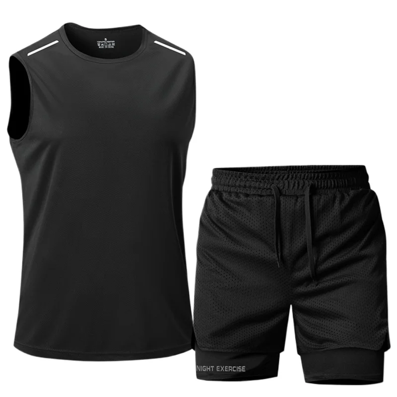 2026 Summer Training Sleeveless Shirt+Shorts 2 Piece Sets Boxing Sports Sets Gym Workout Stretch Quick Drying Tops Running Sets
2026 Summer Training Sleeveless Shirt+Shorts 2 Piece Sets Boxing Sports Sets Gym Workout Stretch Quick Drying Tops Running Sets