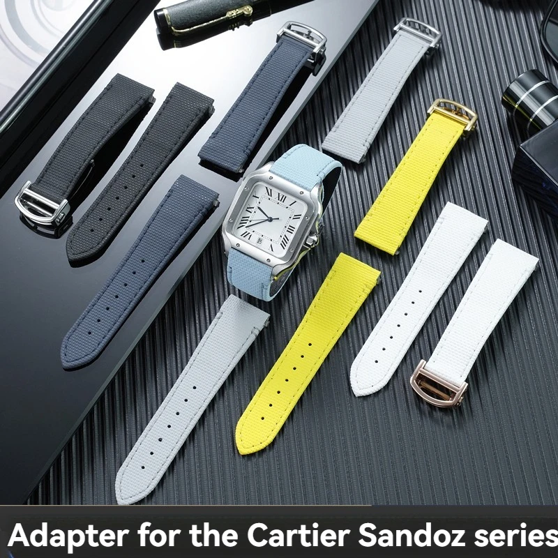 For Cartier Santos WSSA0009 WSSA0010 Quick Release Fluoroelastomer Top & Leather Back Strap, 21mm Replacement Watch Band+tool
For Cartier Santos WSSA0009 WSSA0010 Quick Release Fluoroelastomer Top & Leather Back Strap, 21mm Replacement Watch Band+tool