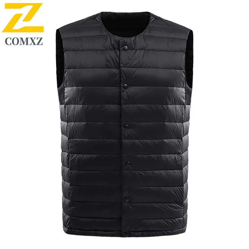 Winter Men's Sports Vest White Duck Down Lightweight Portable Waterproof Windproof Sleeveless Jacket for Hiking Camping Fishing
Winter Men's Sports Vest White Duck Down Lightweight Portable Waterproof Windproof Sleeveless Jacket for Hiking Camping Fishing