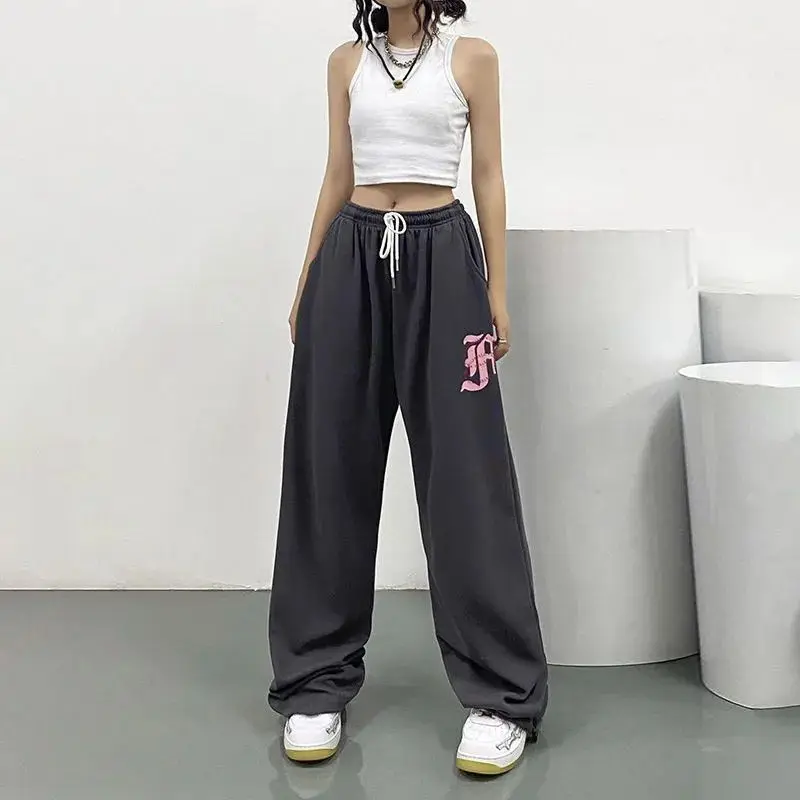 Oversize Summer Elastic Grey Casual Hippie Pants Baggy Sweatpants Streetwear Women High Waist Print Letters Wide Leg Trousers
Oversize Summer Elastic Grey Casual Hippie Pants Baggy Sweatpants Streetwear Women High Waist Print Letters Wide Leg Trousers