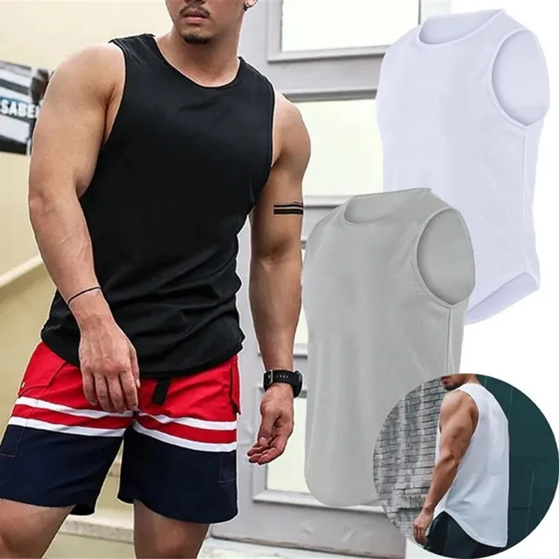 Men Sleeveless Muscle Summer Tank Top Breathable Fitness Workout Vest Solid Color Sports Sweatproof Moisture Bodybuilding Tops
Men Sleeveless Muscle Summer Tank Top Breathable Fitness Workout Vest Solid Color Sports Sweatproof Moisture Bodybuilding Tops