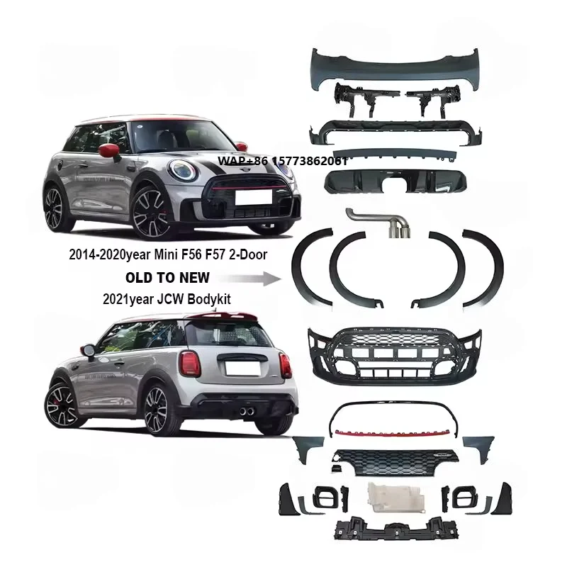 Mini F56/57 Cooper 2014-2020 Body Kit with Jcw Style Rear Wing ABS Bumper for 2-Door Old to New Mini F56/57 Cooper 2021 Year
Mini F56/57 Cooper 2014-2020 Body Kit with Jcw Style Rear Wing ABS Bumper for 2-Door Old to New Mini F56/57 Cooper 2021 Year