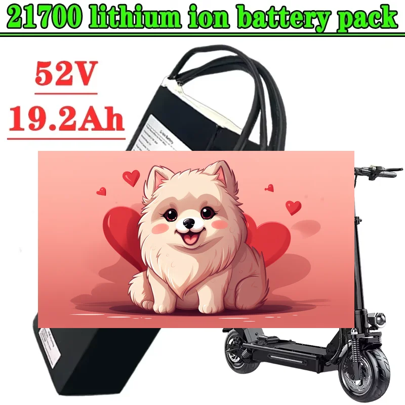 21700 14S4P 52V 19.2Ah Li-ion Battery Pack for Dual Drive Electric Scooter Replacement Rechargeable Cells XT60 Discharging Inte
21700 14S4P 52V 19.2Ah Li-ion Battery Pack for Dual Drive Electric Scooter Replacement Rechargeable Cells XT60 Discharging Inte