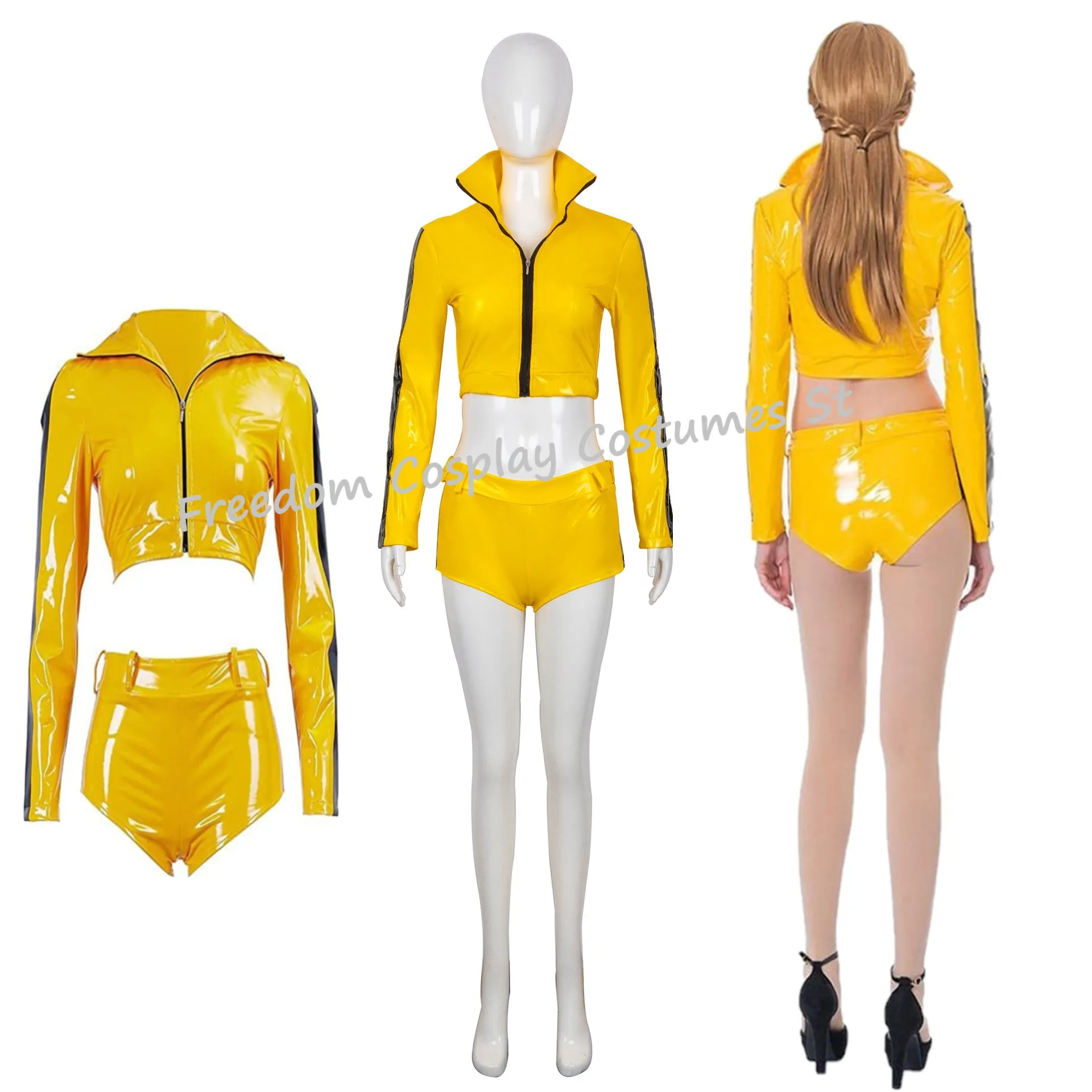 The Bride Cosplay Yellow Costume Movie Kill Cosplay Bill Roleplay Summer Sexy Coat Shorts Halloween Carnival Party Women Suit
The Bride Cosplay Yellow Costume Movie Kill Cosplay Bill Roleplay Summer Sexy Coat Shorts Halloween Carnival Party Women Suit
