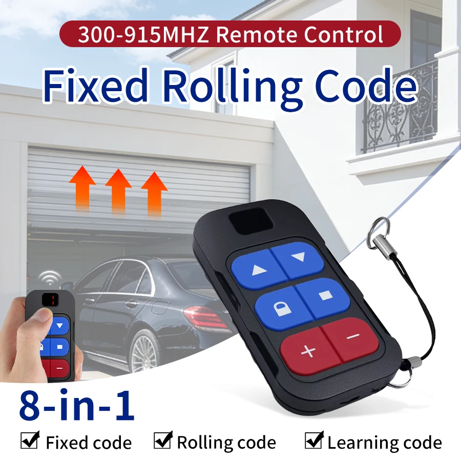 300-915Mhz 8CH Gate Opener Garage Door Remote Control Rechargeable Multi-frequency Key Duplicator Fixed Rolling Code Transmitter
300-915Mhz 8CH Gate Opener Garage Door Remote Control Rechargeable Multi-frequency Key Duplicator Fixed Rolling Code Transmitter
