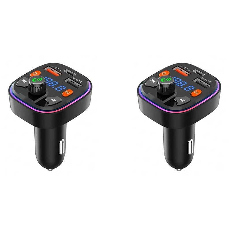 New-2X FM-передатчик Bluetooth для автомобиля — двойной USB-порт и автомобильное зарядное устройство PD Type-C, 7-цветная светодиодная подсветка, музыкальный плеер MP3
New-2X FM-передатчик Bluetooth для автомобиля — двойной USB-порт и автомобильное зарядное устройство PD Type-C, 7-цветная светодиодная подсветка, музыкальный плеер MP3