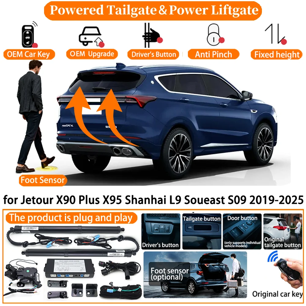 Powered Tailgate for Jetour X90 Plus X95 Shanhai L9 Soueast S09 2019-2025 Automatic Electric Power Tailgate Tail Gate Lift kit
Powered Tailgate for Jetour X90 Plus X95 Shanhai L9 Soueast S09 2019-2025 Automatic Electric Power Tailgate Tail Gate Lift kit