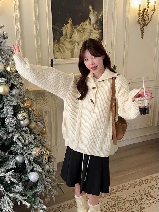 plus Size Women's Korean Style Long Sleeve Knitted Sweater Loose Fit Overhead Design Autumn Winter Slimming Effectiveness
plus Size Women's Korean Style Long Sleeve Knitted Sweater Loose Fit Overhead Design Autumn Winter Slimming Effectiveness