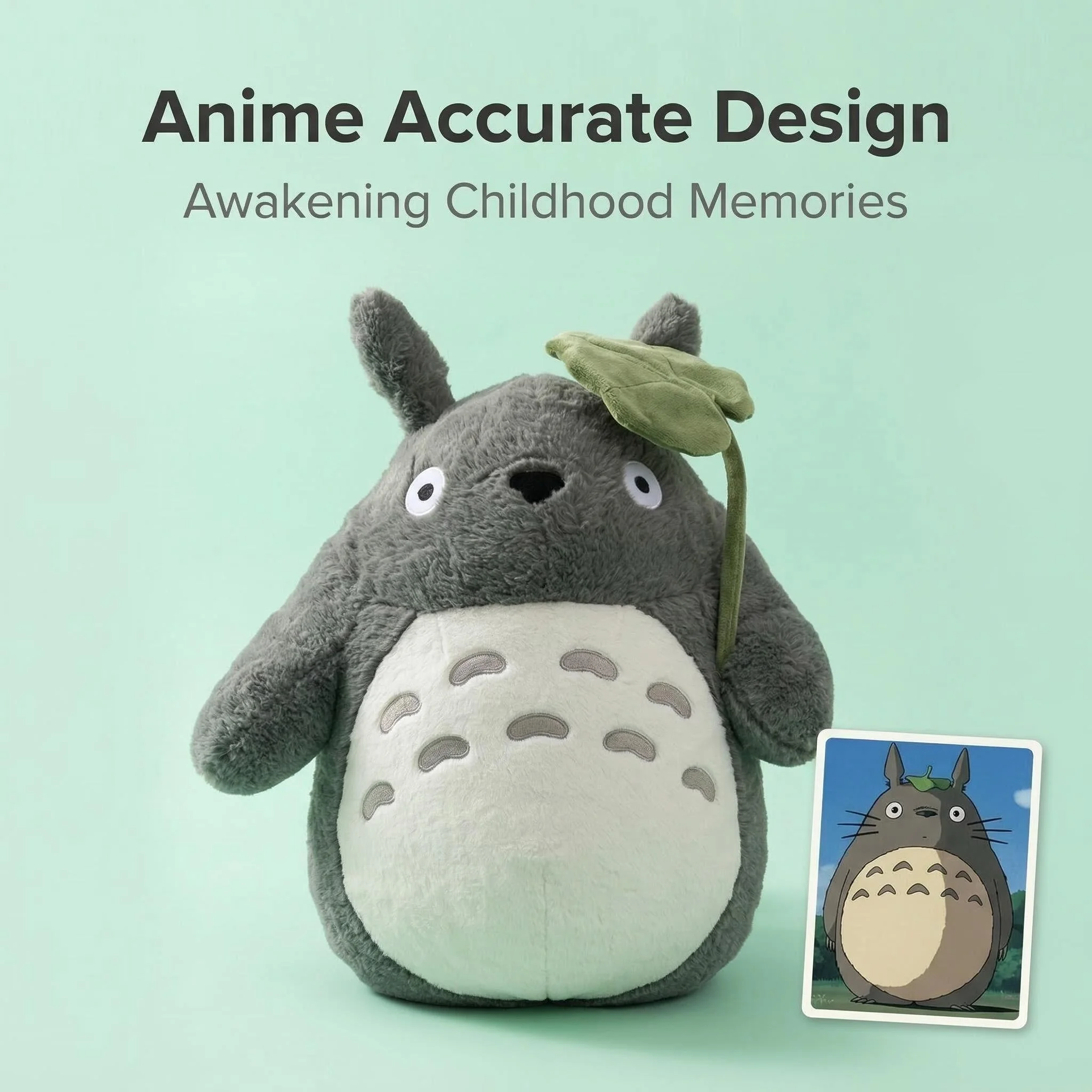 Cartoon Totoro Plush Toy - Anime Totoro Stuffed Doll with Lotus Leaf Design Laugh Heartily Pillow for Fans of Movie Totoro Doll
Cartoon Totoro Plush Toy - Anime Totoro Stuffed Doll with Lotus Leaf Design Laugh Heartily Pillow for Fans of Movie Totoro Doll