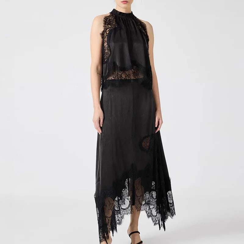 Elegant Hollow Out Loose 2Pc Sets Fashion O-neck Sleeveless Top & Long Skirt Suit Women Sexy Lace Patchwork Solid Party Outfits
Elegant Hollow Out Loose 2Pc Sets Fashion O-neck Sleeveless Top & Long Skirt Suit Women Sexy Lace Patchwork Solid Party Outfits
