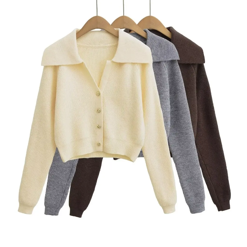 Autumn Fashion Women's Long Sleeve Knitted Cardigan Metal Buckle Lapel Cross Border Style C83825
Autumn Fashion Women's Long Sleeve Knitted Cardigan Metal Buckle Lapel Cross Border Style C83825