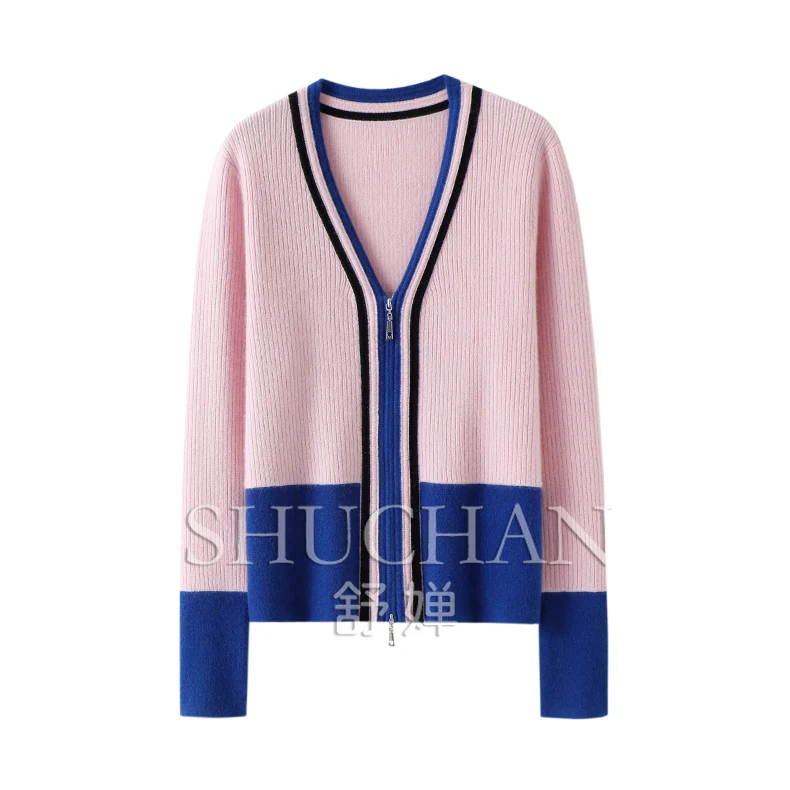 V-neck 100% Pure Cashmere Cardigan Women's Sweater Zipper Knitted Sweater Jacket Cardigan Women Cardigan Feminino
V-neck 100% Pure Cashmere Cardigan Women's Sweater Zipper Knitted Sweater Jacket Cardigan Women Cardigan Feminino