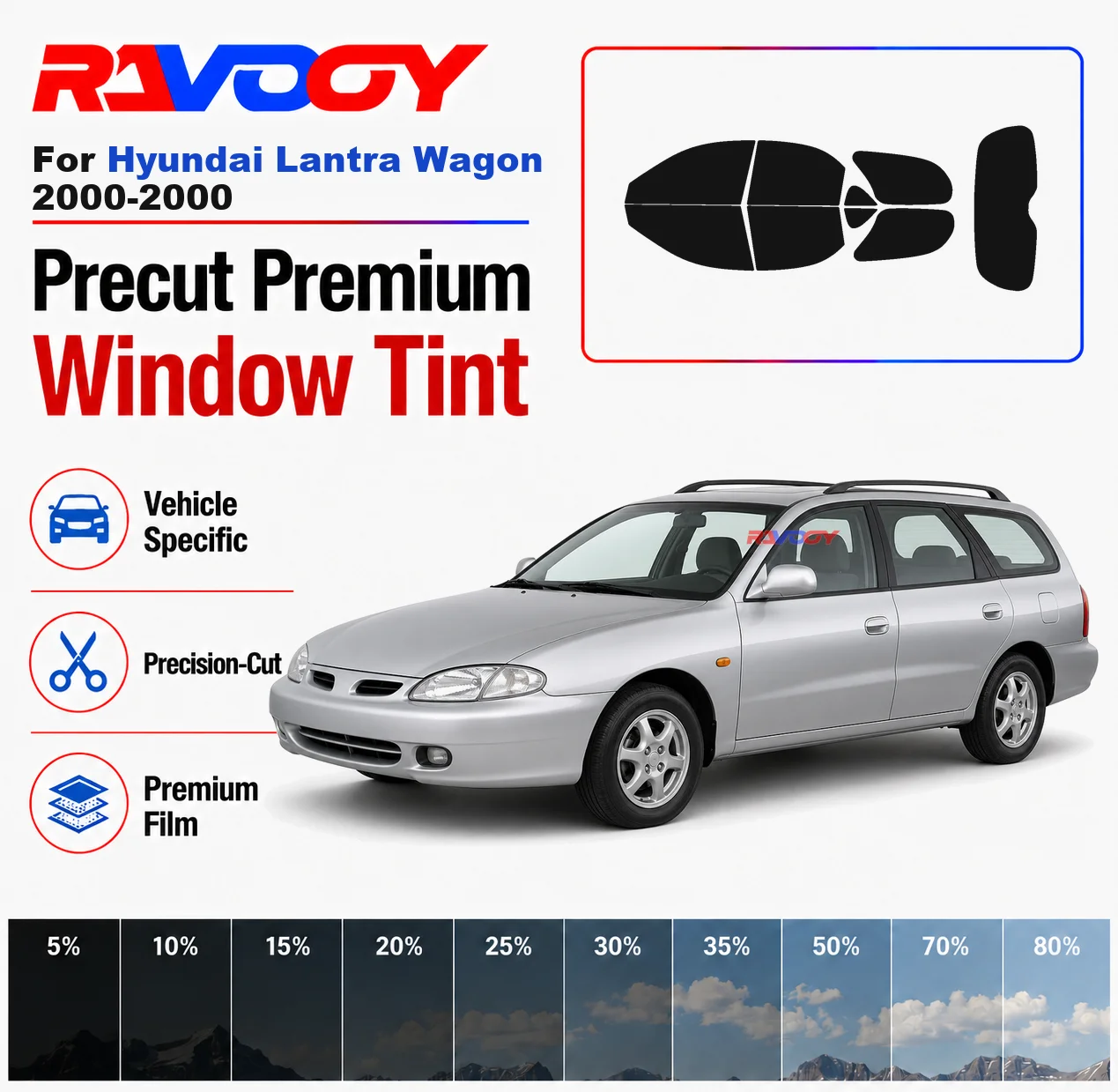 Premium Precut Window Tint Kit Front Rear Windows Rear Windshield For Hyundai Lantra Wagon 2000-2000 Car Solar Nano Ceramic Film
Premium Precut Window Tint Kit Front Rear Windows Rear Windshield For Hyundai Lantra Wagon 2000-2000 Car Solar Nano Ceramic Film