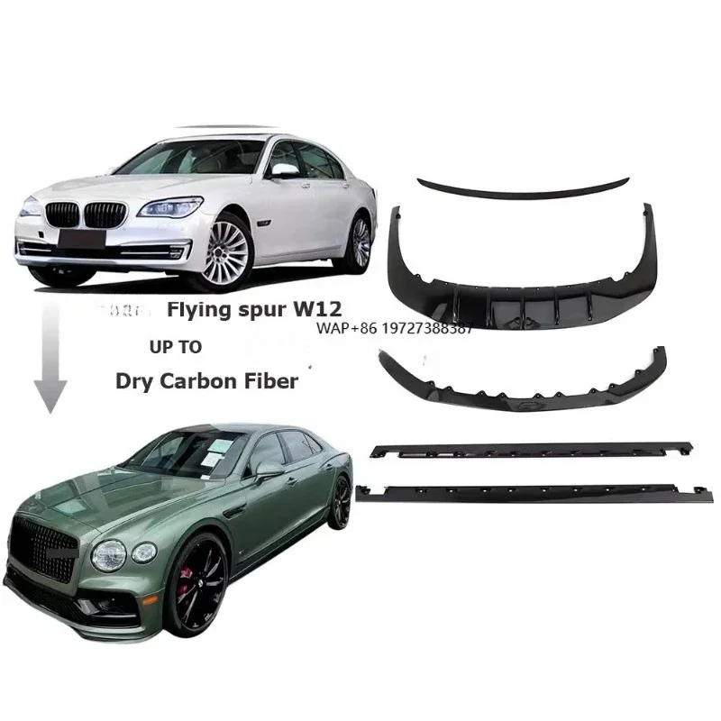 Body Kit for Bently Flying Spur W12 2023 Upgrade to Carbon Fiber Front Lip Rear Diffuser Side Skirts Rear Wing Car Accessories
Body Kit for Bently Flying Spur W12 2023 Upgrade to Carbon Fiber Front Lip Rear Diffuser Side Skirts Rear Wing Car Accessories