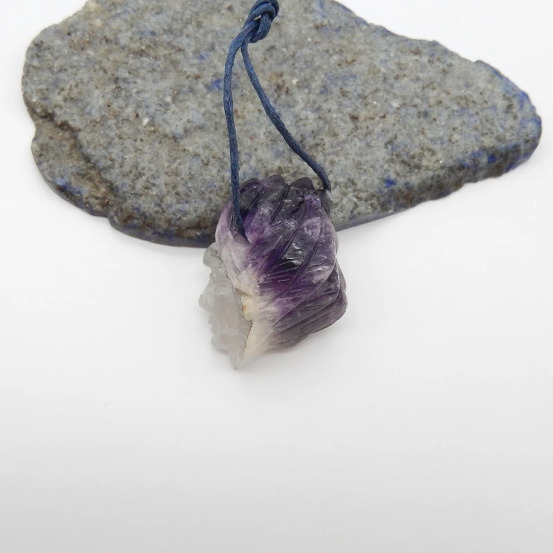 Natural Gemstone Amethyst Indian Chief Pendant 31x24x17mm 13.1g Unique Carved Bead Charm for Jewelry Making
Natural Gemstone Amethyst Indian Chief Pendant 31x24x17mm 13.1g Unique Carved Bead Charm for Jewelry Making