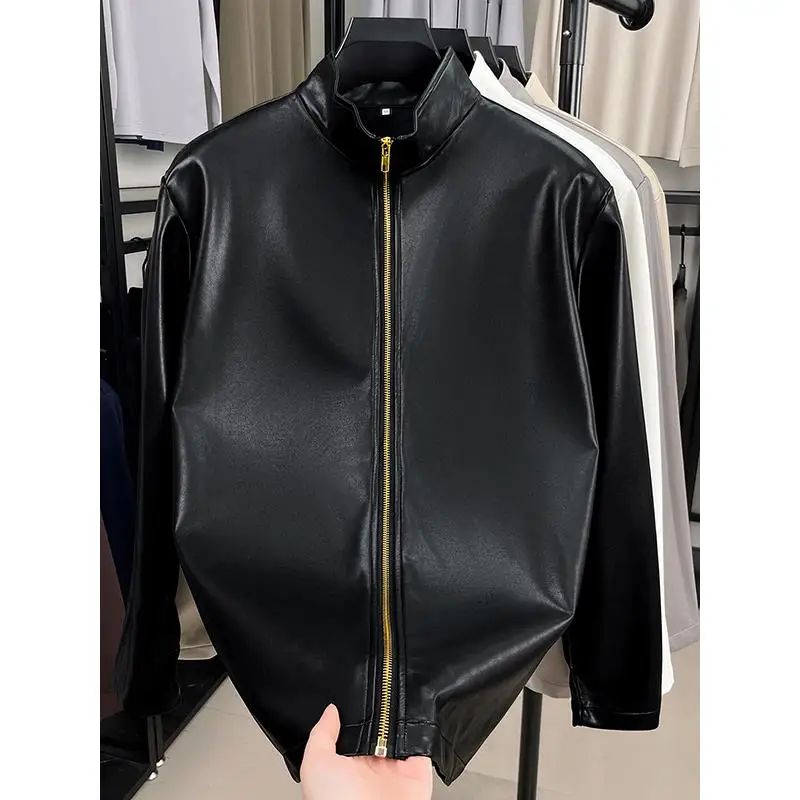 Куртка-кардиган унисекс из искусственной кожи, однотонная, с воротником-стойкой, в американском стиле, повседневная
Куртка-кардиган унисекс из искусственной кожи, однотонная, с воротником-стойкой, в американском стиле, повседневная