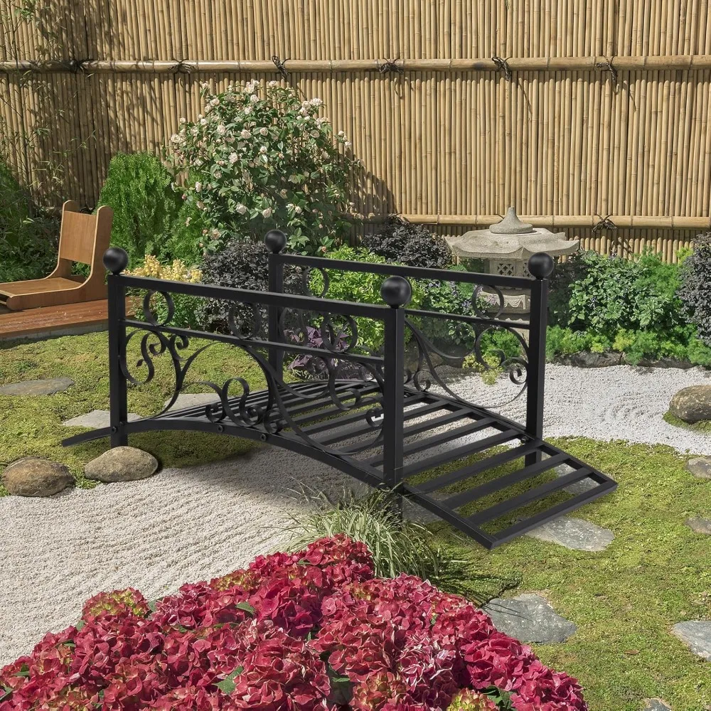 Garden Bridge Iron Yard Arch Path Bridge, Ourdoor Decorative Black Iron Foot Bridge for Pond and Backyard Landscaping-Arch Walkw
Garden Bridge Iron Yard Arch Path Bridge, Ourdoor Decorative Black Iron Foot Bridge for Pond and Backyard Landscaping-Arch Walkw