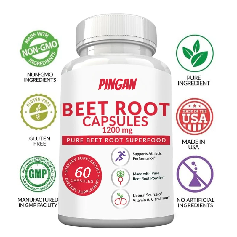 60 Beetroot Capsules - Supports Blood Pressure, Exercise Performance, and Digestion (Non GMO and Gluten Free)
60 Beetroot Capsules - Supports Blood Pressure, Exercise Performance, and Digestion (Non GMO and Gluten Free)