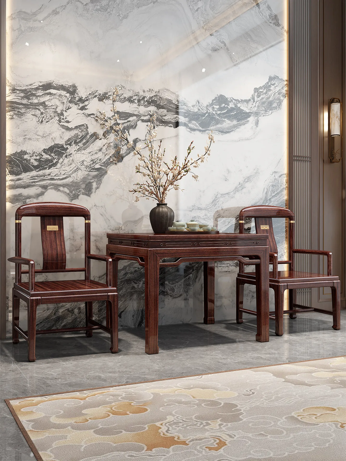 b15 Solid Wood Taishi Chair Home Master Three-piece New Chinese Official Hat Chair
b15 Solid Wood Taishi Chair Home Master Three-piece New Chinese Official Hat Chair