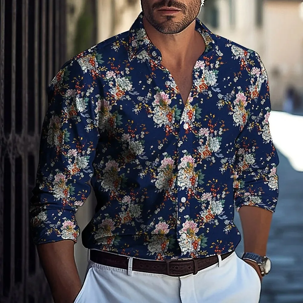 Vintage 3D Printed Pattern Men's Casual Shirt Fashion Long Sleeve Shirt Street Style Shirt Autumn Men's Dress
Vintage 3D Printed Pattern Men's Casual Shirt Fashion Long Sleeve Shirt Street Style Shirt Autumn Men's Dress