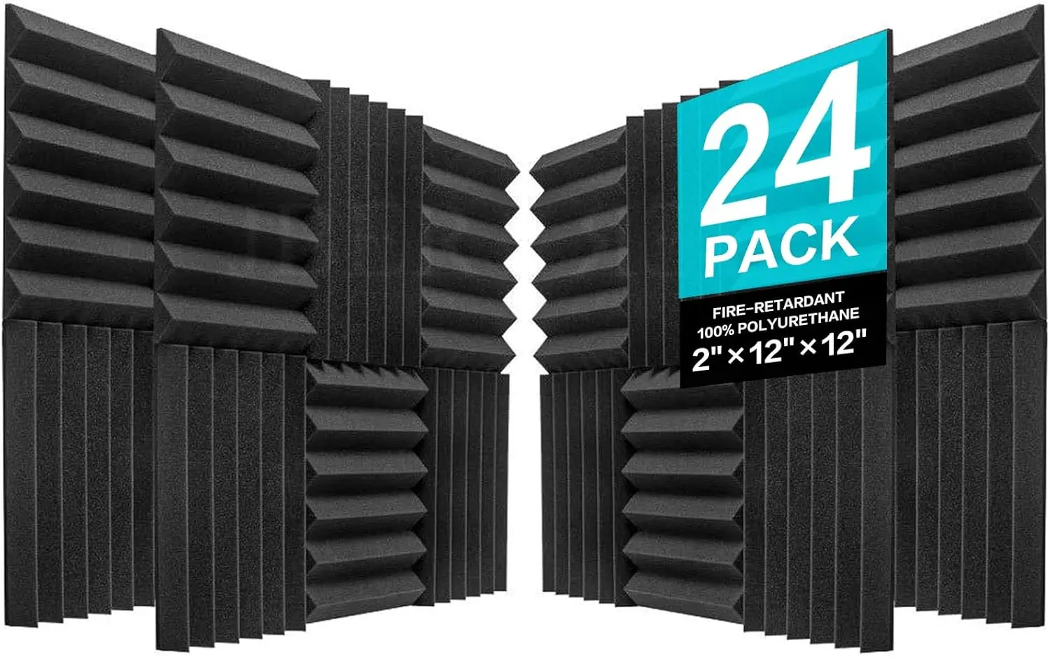 Acoustic Panels Studio Foam Wedges 2" x 12" x 12" (24 Pack) - Charcoal
Acoustic Panels Studio Foam Wedges 2" x 12" x 12" (24 Pack) - Charcoal