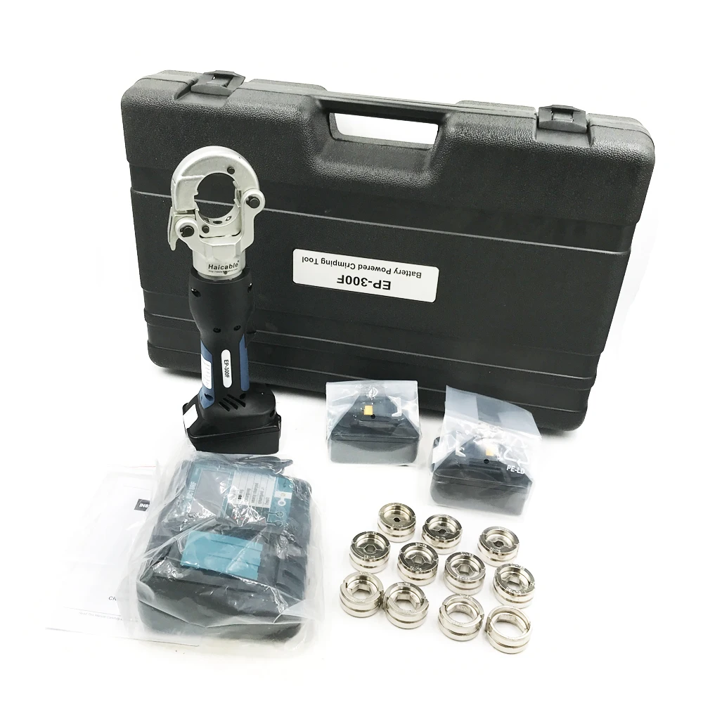 Professional Cordless hydraulic battery auto cable end sleeve crimping tools with Plastic Case
Professional Cordless hydraulic battery auto cable end sleeve crimping tools with Plastic Case