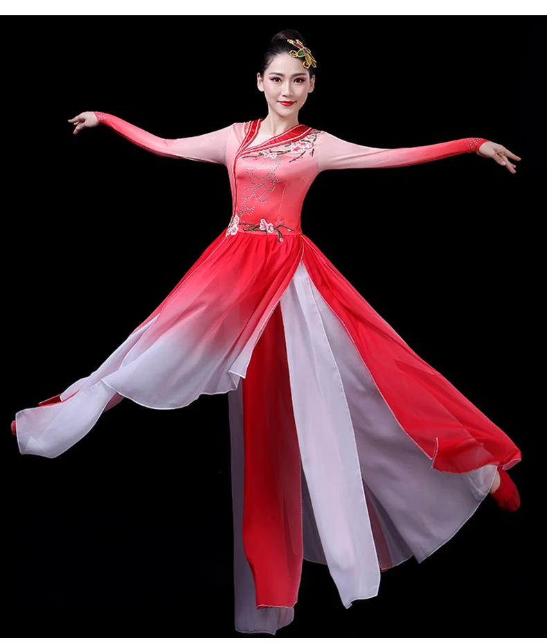 Classical Dance Costume Female Elegant Chinese Style Ethnic Fan Dancing Dress Adult
Classical Dance Costume Female Elegant Chinese Style Ethnic Fan Dancing Dress Adult