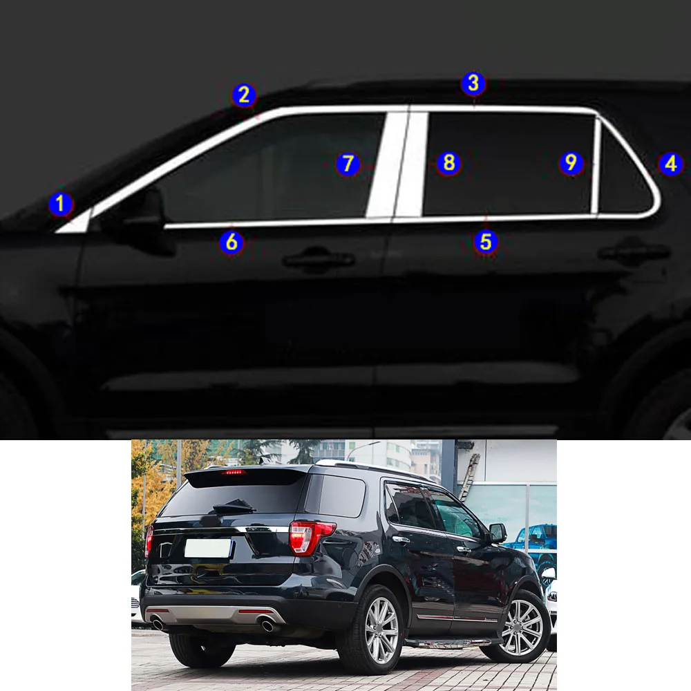 For Ford Explorer 2013 2014 2015 2016 2017 2018 2019 Car Sticker Garnish Pillar Window Middle Strip Trim Frame Hoods
For Ford Explorer 2013 2014 2015 2016 2017 2018 2019 Car Sticker Garnish Pillar Window Middle Strip Trim Frame Hoods