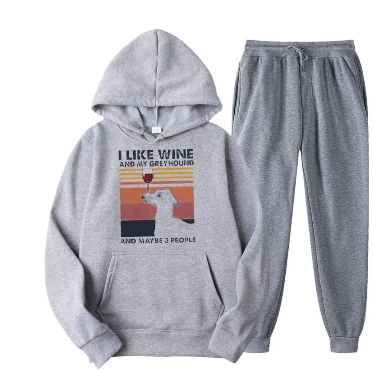 Мужской комплект с капюшоном 2025 «Greyhound, I Love Wine and My Greyhound, Maybe 3 People' с принтом, уличная модная одежда в стиле Харадзюку
Мужской комплект с капюшоном 2025 «Greyhound, I Love Wine and My Greyhound, Maybe 3 People' с принтом, уличная модная одежда в стиле Харадзюку