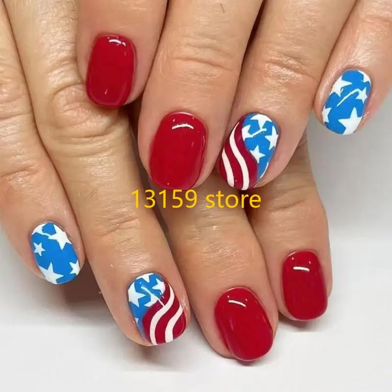 270A Independence Day Press on French Tips Fake 4th of July Patriotic False Full Cover Design Acrylic
270A Independence Day Press on French Tips Fake 4th of July Patriotic False Full Cover Design Acrylic